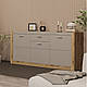 Красивий великий білий комод 180 см в сучасному стилі з дверцятами і шухлядою у вітальню зал Палермо Сокме, фото 7