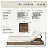 Елегантний набір алюмінієвих шезлонгів із ротанга + столик + чохли, фото 9