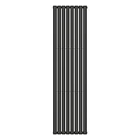 Вертикальний радіатор Ellipse Double 480х1800-8, anticor, чорний муар
