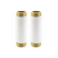 Подовжувач  ЗЗ (1/2" x 1/2")  50 mm, білий (2 шт)