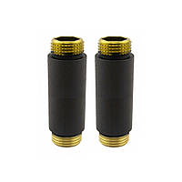 Подовжувач  ЗЗ (1/2" x 1/2")  50 mm, чорний структурний (2 шт)