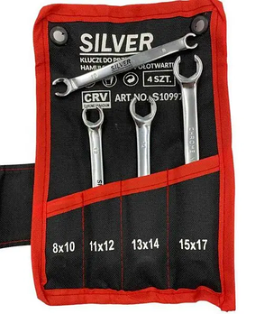 Ключі для гальмівних магістралей 4 шт. 8-17 мм Silver S10997