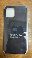 Чохол-накладка Silicone Case Original Full Cover для iPhone 12 Pro Max 6.7"- №18 чорний