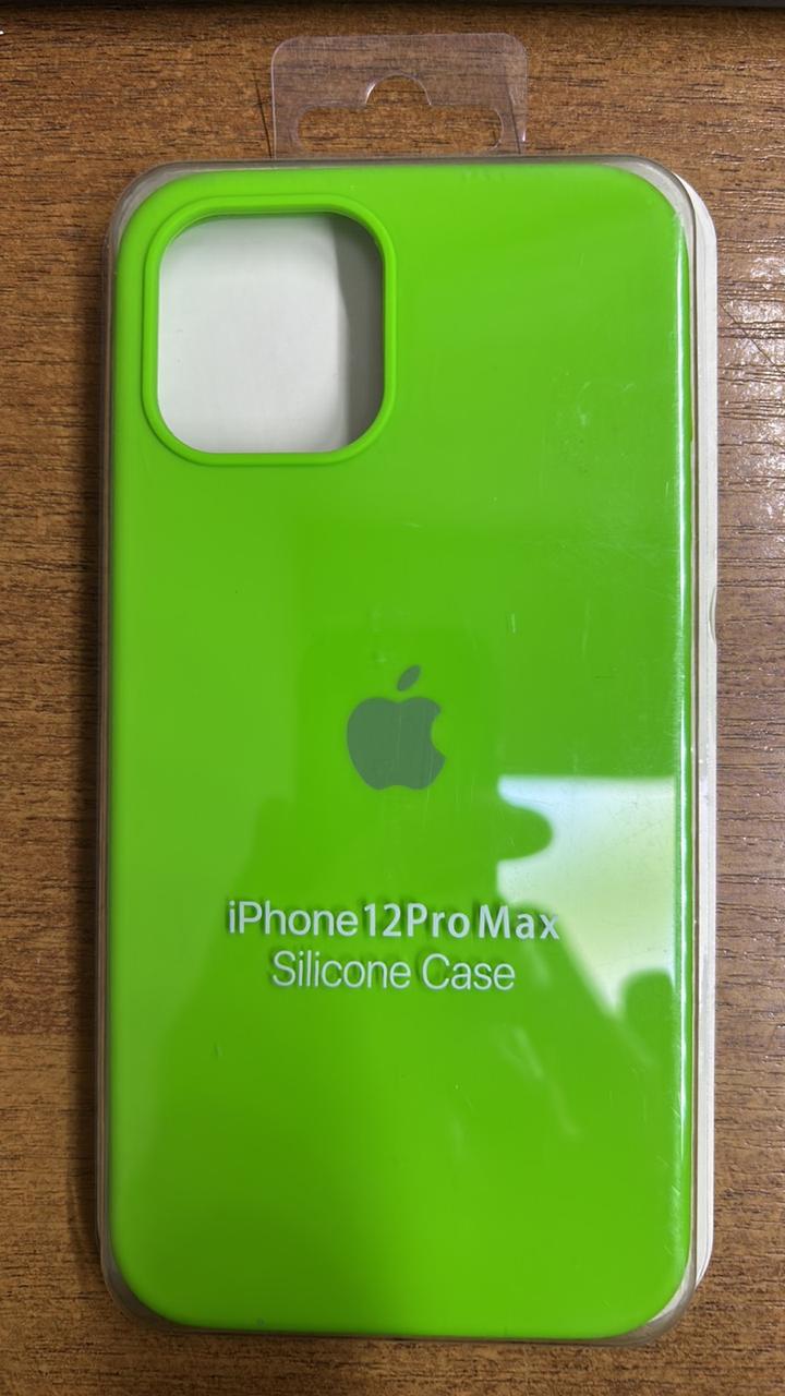 Чохол-накладка Silicone Case Original Full Cover для iPhone 12 Pro Max 6.7"- салатовий