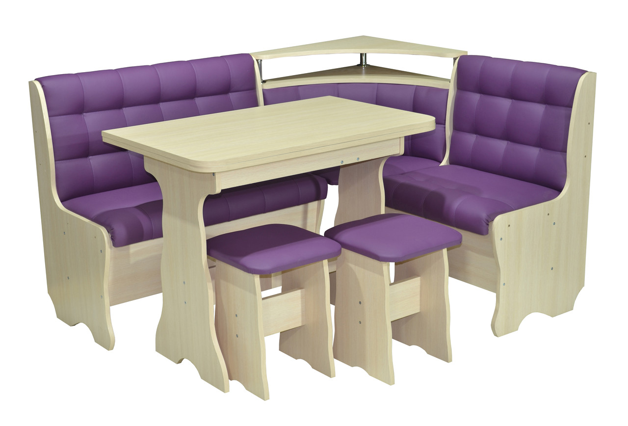 Кухонний куточок Diamond Альфа 1200x1500x880 мм Стильний м'який куточок на кухню