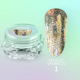 Сухі блискітки для нігтів YouAreCute Magic Sparkles №1, 0,2 грама