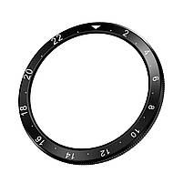 Безель для смарт годинника Xiaomi Watch S3/S4 PC Cover Ring Bumper Black-white + захисне cкло, фото 5