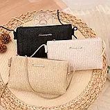 Жіноча солом'яна сумка-косметичка, розмір 20/12 см, фото 2