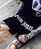 Літні чоловічі шорти Palm Angels Gothic Black Чорні Шорти Палм Енджел напис 100% бавовна з кишенями, фото 8