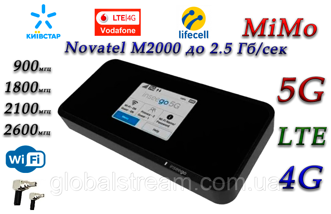 5G/4G WiFi роутер Inseego Novatel M2000 Cat 22 до 2.5 Гб/сек (KS,VD,Life)