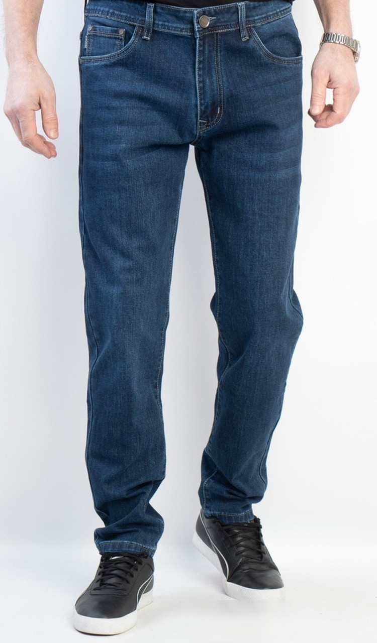 Джинси чоловічі RTROOSS сині стрейчеві класичні розміри 32-42