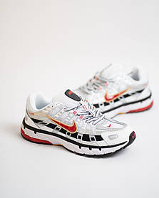 Чоловічі кросівки Nike P-6000 White Red білі з червоним