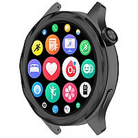 Безель металевий для смарт годинника Xiaomi Watch S3/S4 Rotation Black + захисне скло, фото 4