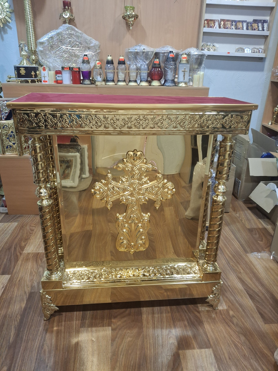 Підставки церковні з карбуванням на булаті (спецзамовлення) 90 × 30 × 78 см висоти