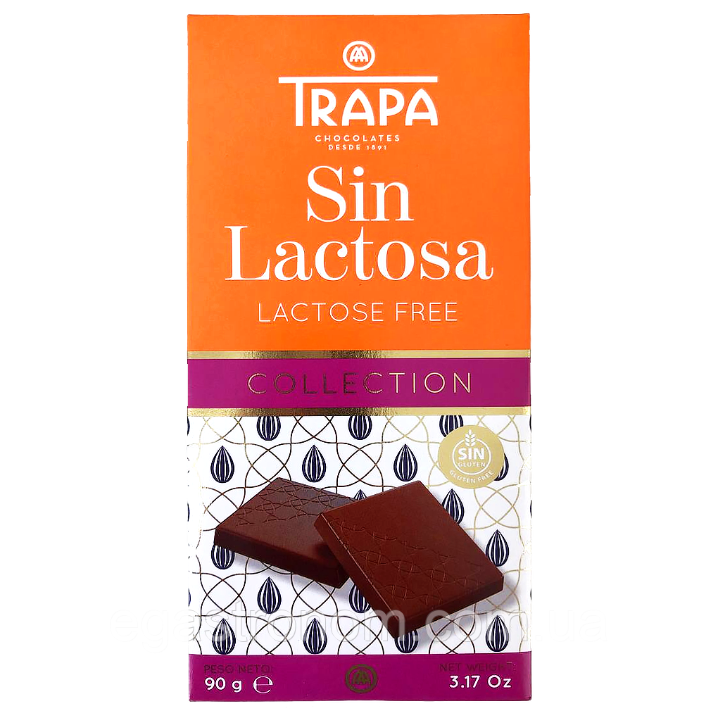 Шоколад молочний (без лактози) Трапа Trapa 90g 12шт/ящ (Код: 00-00017581)