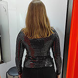 Гольф жіночий тонкий довгий рукав люрекс 44 чорний, фото 2