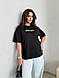 Базова літня модна жіноча бавовняна футболка Busy Girl гарної якості кулір вільна оверсайз батал, фото 6