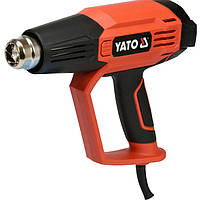 Будівельний фен LCD з регулятором і пам'яттю температури 1.6 кВт 50° 650°C 250 500 л м 5 насадок YATO YT-82296
