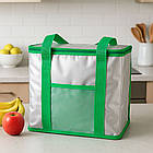 Термосумка з ручками 26л, 36x33x22см, GP 4440, Зелений / Сумка холодильник / Сумка термос / Термосумка для їжі, фото 2