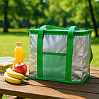 Термосумка з ручками 26л, 36x33x22см, GP 4440, Зелений / Сумка холодильник / Сумка термос / Термосумка для їжі, фото 6