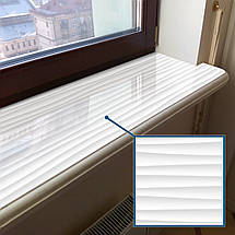 Покриття для підвіконня, м'яке скло з фотодруком хвилі під гіпс, 35 х 100 см, фото 2