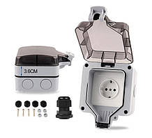 Вулична розетка для двору саду з вологозахистом IP66