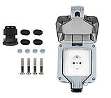 Вулична розетка для двору саду з вологозахистом IP66, фото 2