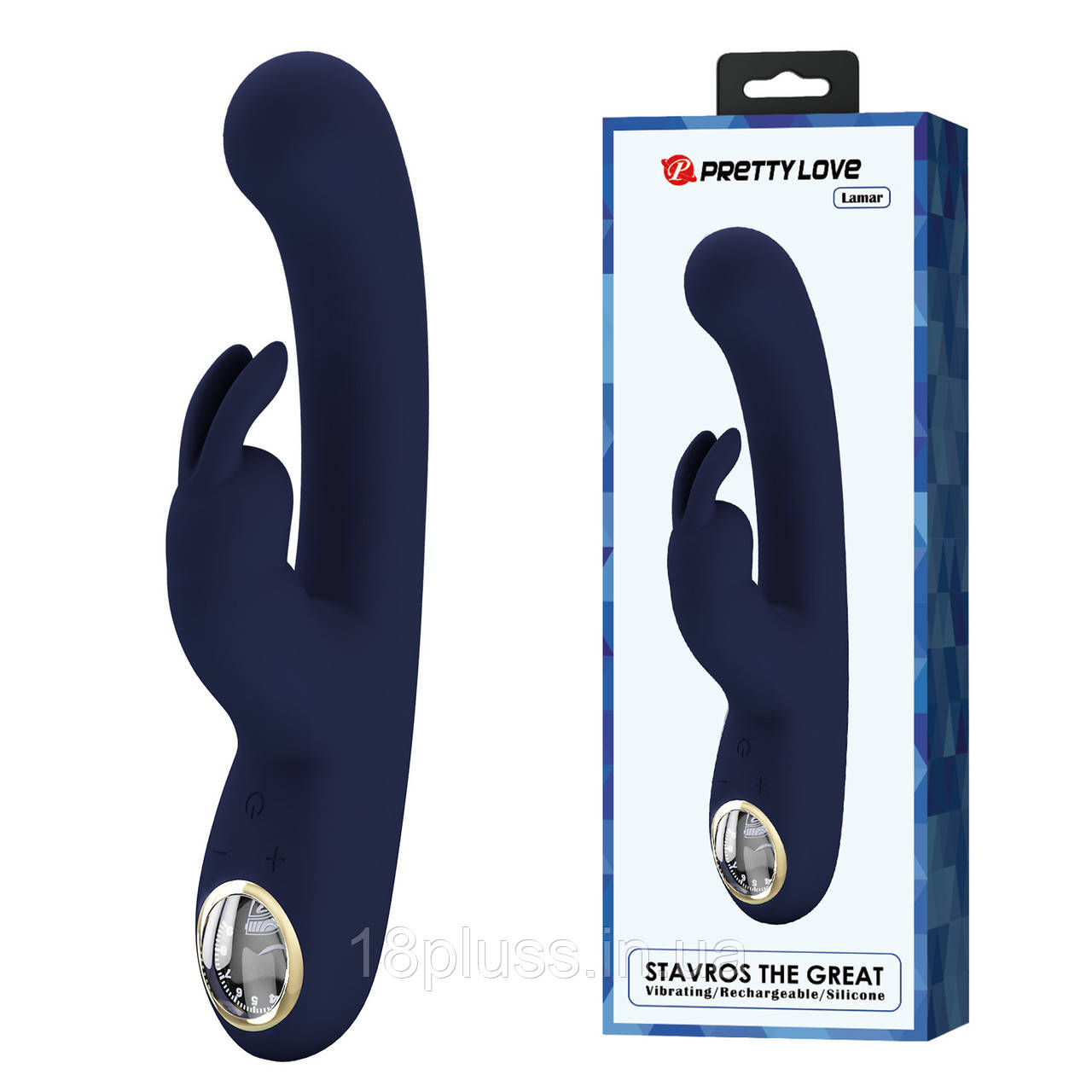 Вібратор - Pretty Love Lamar Vibrator Blue, фото 1