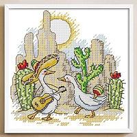 Набір для вишивання хрестиком з друкованою схемою на тканині Joy Sunday Ритми Мексики DA868