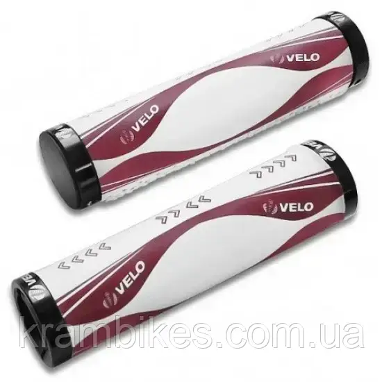 Гріпси Velo VLG-851-R з замками 130мм білий /червоний