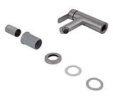Змішувач для раковини низький Pure 001F, Nickel (k35) BRIPUR001FNKL Brinex, фото 3