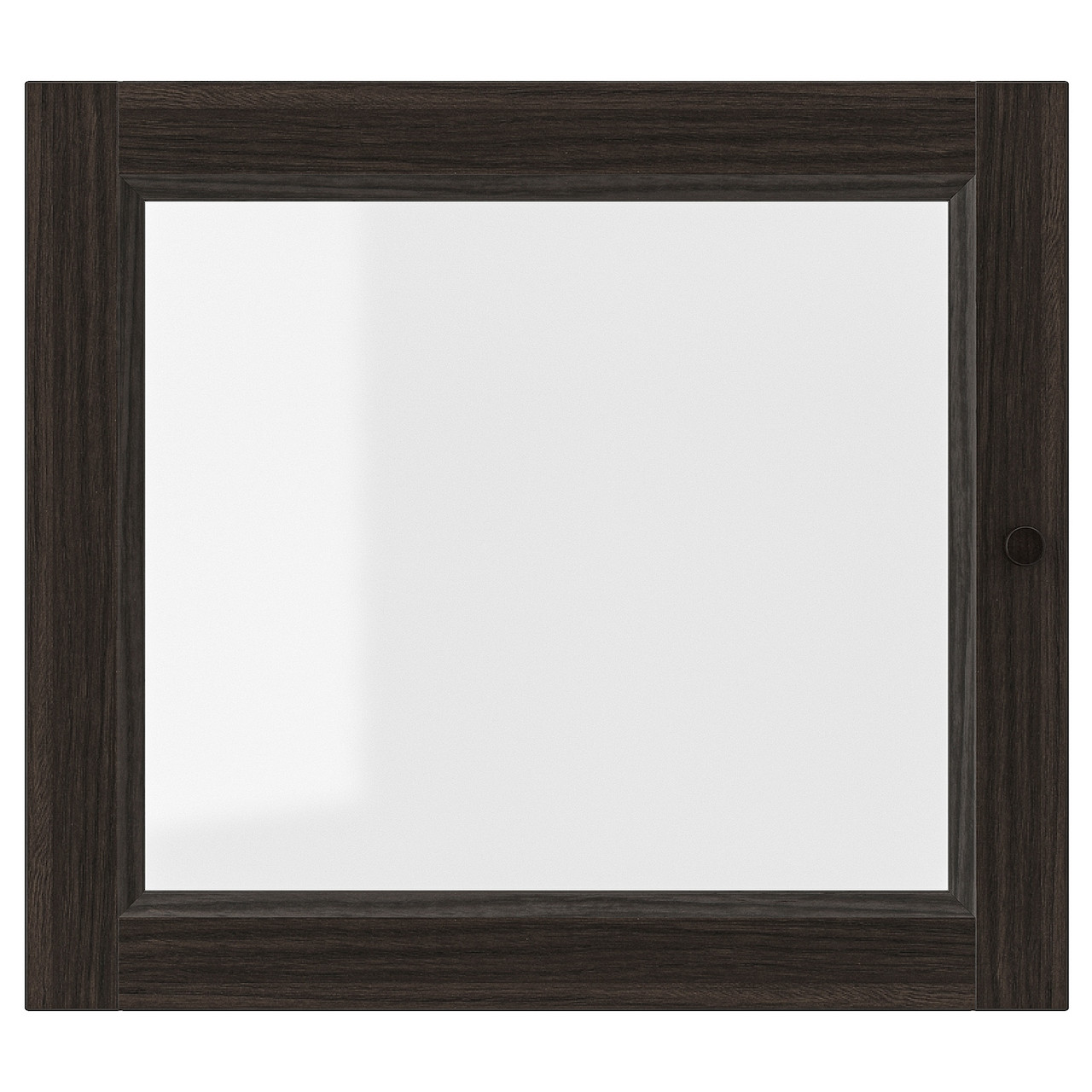 OXBERG Скляні двері, темно-коричнева імітація. дуб, 40х35 см IKEA 204.928.98, фото 1