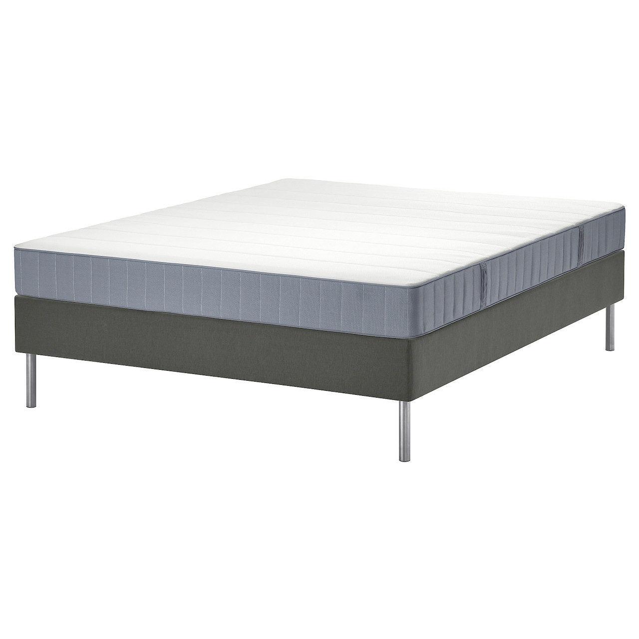 LYNGÖR Ліжко Continental, фірма Vesteröy/світло-блакитний темно-сірий, 180x200 см IKEA 895.526.96
