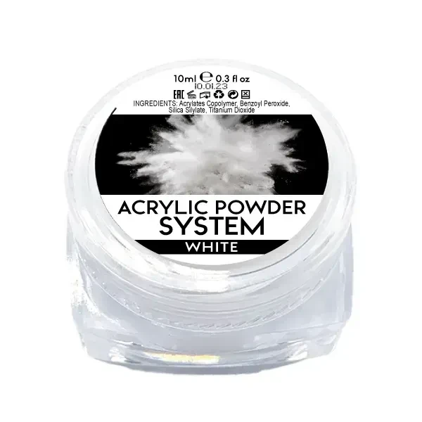 Акрилова пудра white Roks Powder white, 10 грам
