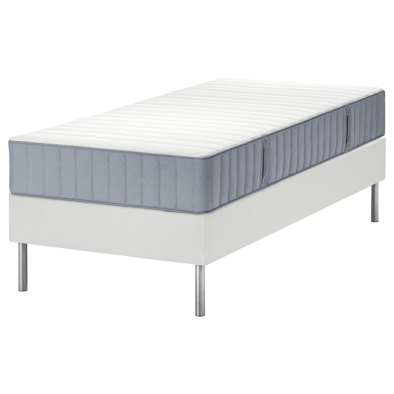 LYNGÖR Ліжко Continental, фірма Valevåg/світло-блакитний білий, 90x200 см IKEA 195.523.60