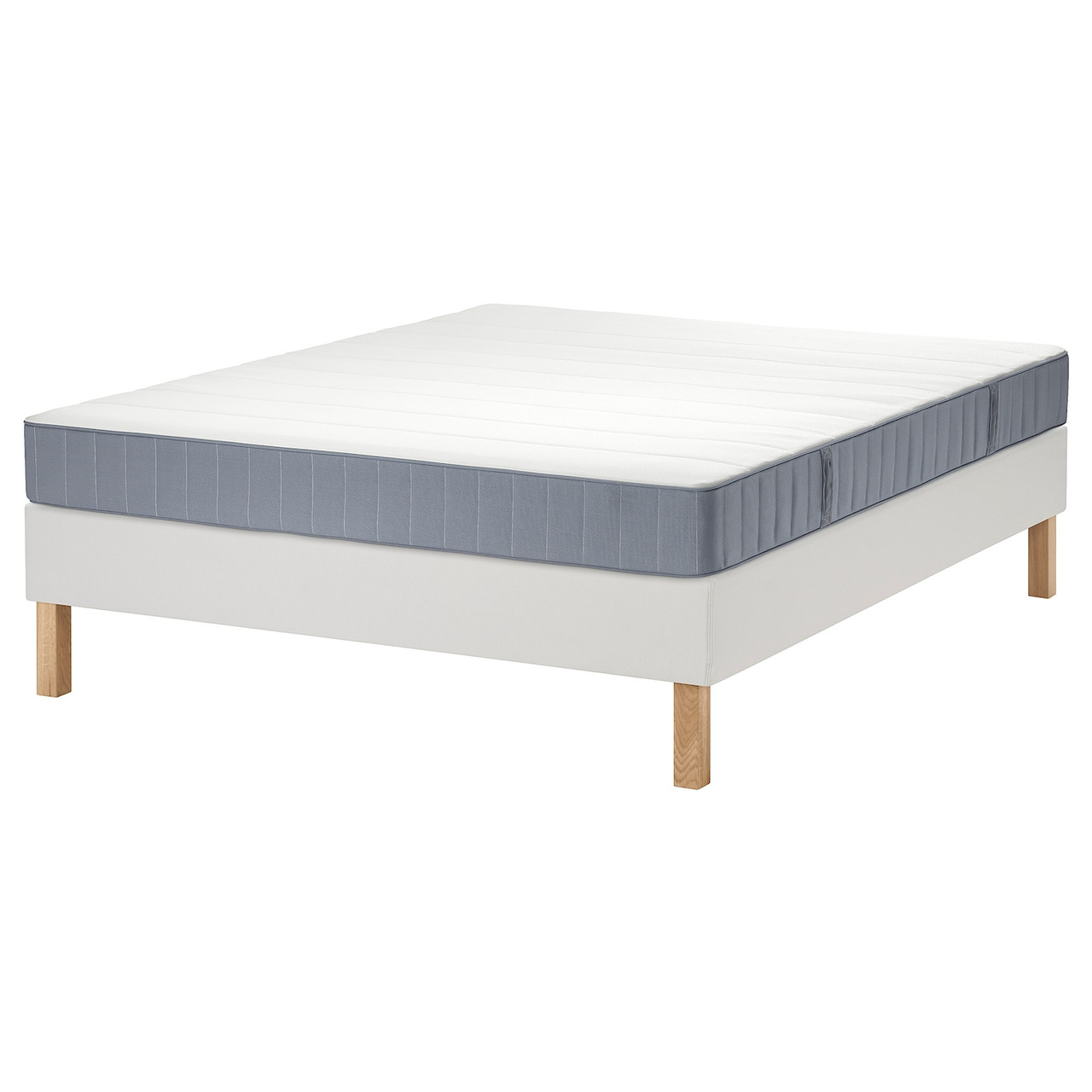 LYNGÖR Ліжко Continental, фірма Vesteröy/блакитний білий, 160x200 см IKEA 495.498.23