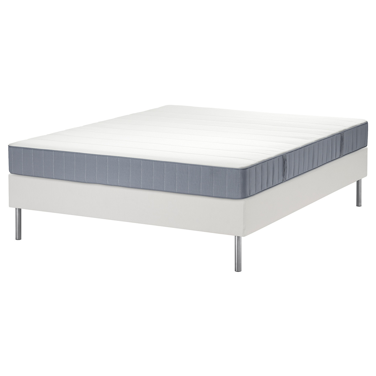 LYNGÖR Ліжко Continental, фірма Vesteröy/блакитний білий, 140x200 см IKEA 595.533.91