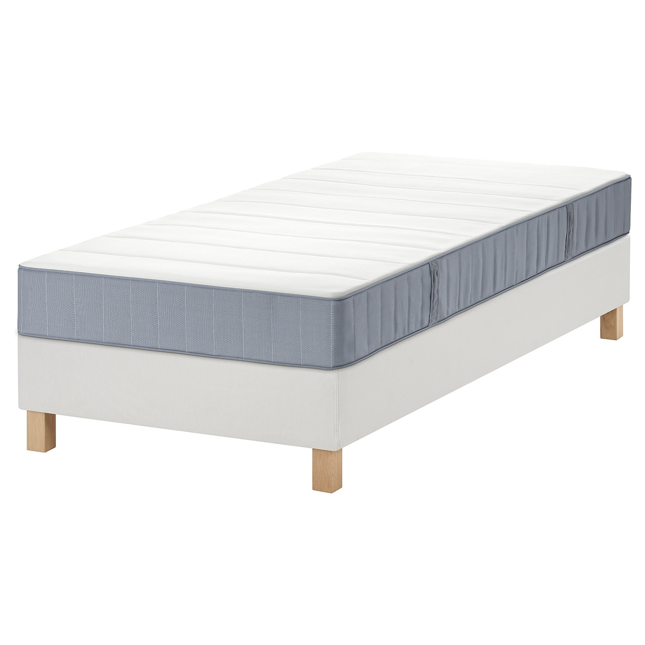 LYNGÖR Ліжко Continental, фірма Vesteröy/блакитний білий, 90x200 см IKEA 795.534.13