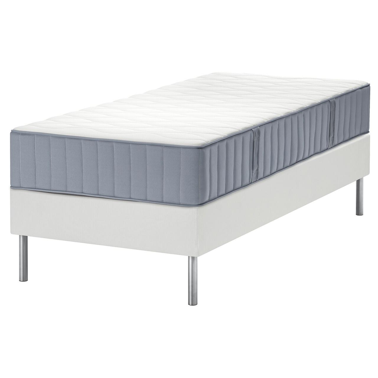 LYNGÖR Ліжко Continental, фірма Vågstranda/світло-блакитний білий, 90x200 см IKEA 095.497.97