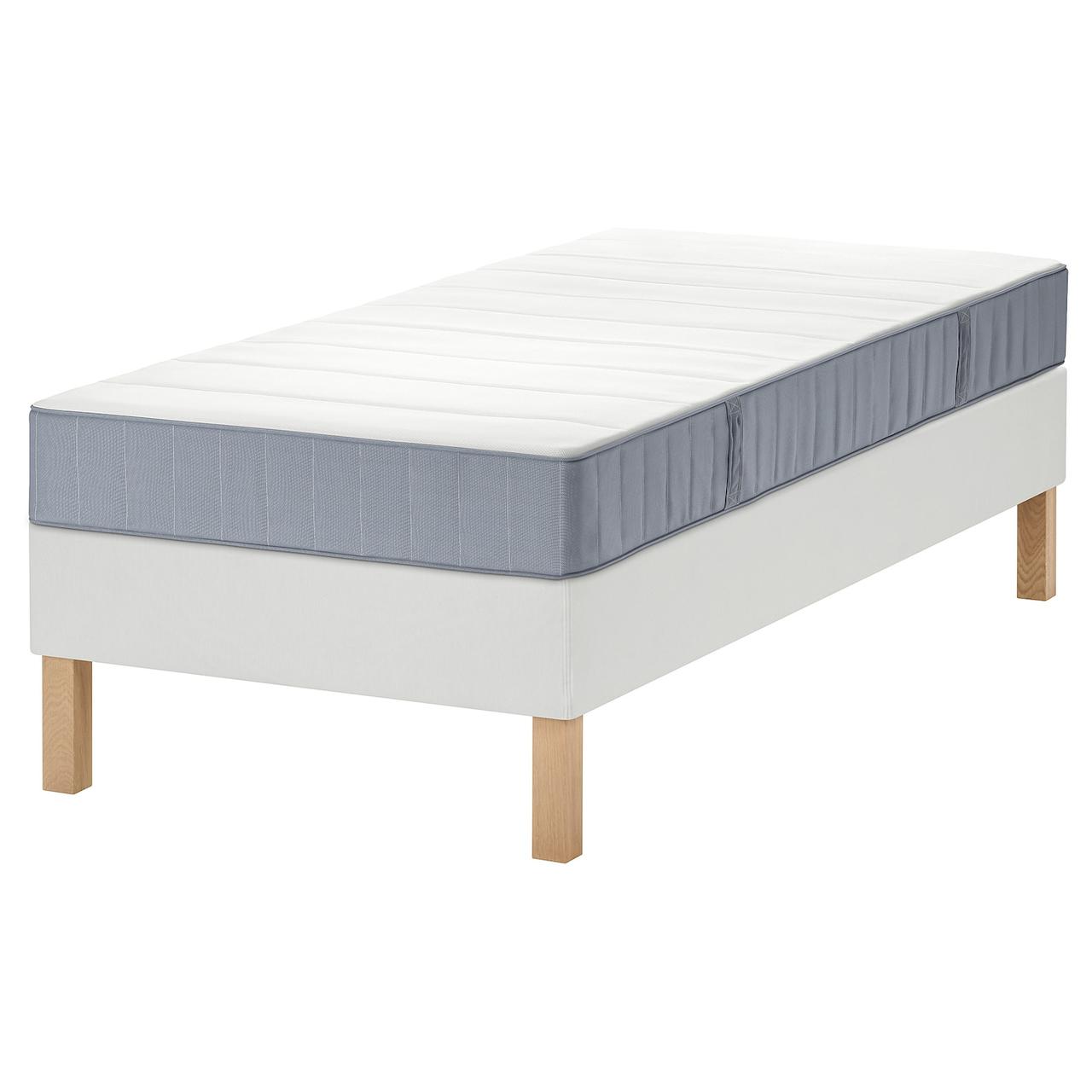 LYNGÖR Ліжко Continental, фірма Vesteröy/блакитний білий, 90x200 см IKEA 795.498.26