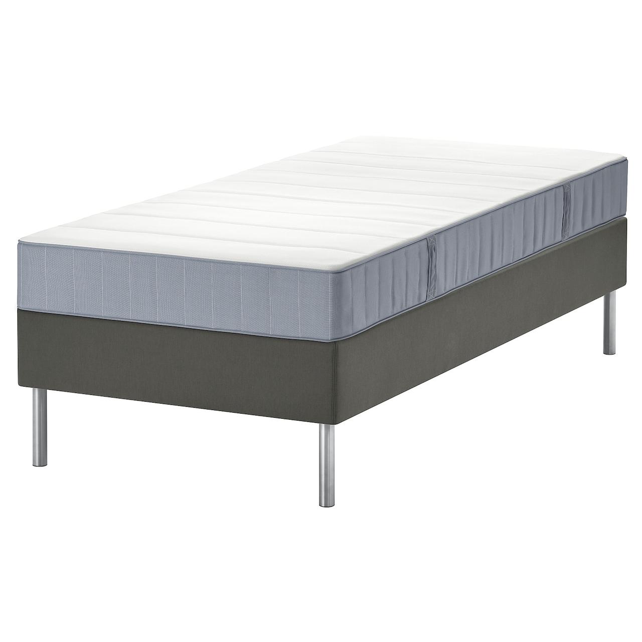 LYNGÖR Ліжко Continental, фірма Vesteröy/світло-блакитний темно-сірий, 90x200 см IKEA 795.531.06