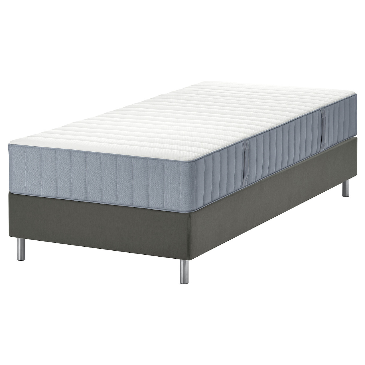 LYNGÖR Ліжко Continental, фірма Valevåg/світло-блакитний темно-сірий, 90x200 см IKEA 295.427.14