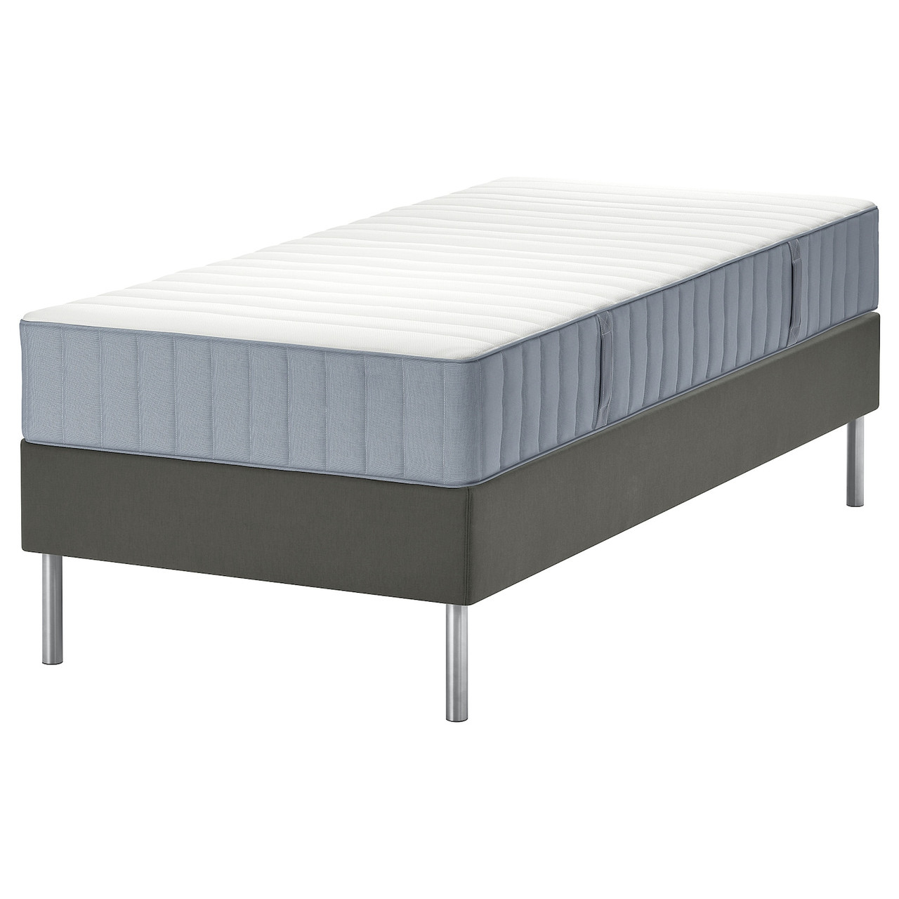 LYNGÖR Ліжко Continental, фірма Valevåg/світло-блакитний темно-сірий, 90x200 см IKEA 195.518.03