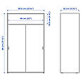 SPIKSMED Шафа, світло-сіра, 60х96 см IKEA 105.208.73, фото 7
