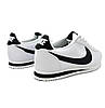 Чоловічі кросівки Nіke Cortez Взуття Найк Кортезы білі з чорним легкі шкіряні, фото 9