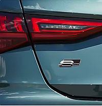 Емблема, значок, наклейка AUDI S-line (Ауді) Хром чорна, фото 6