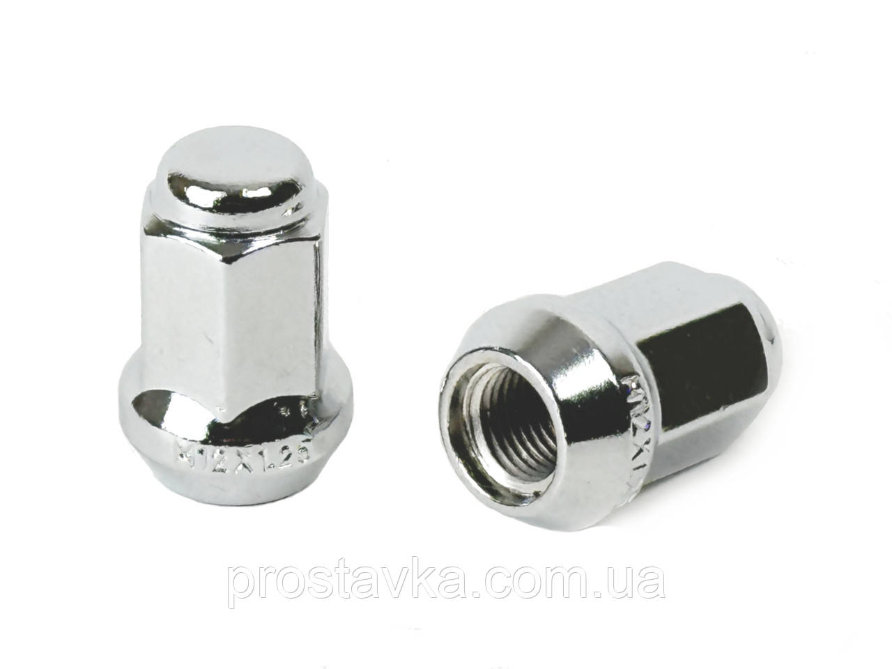 Гайка колісна 311344 Cr D91 M12X1,25 Хром висота 34 мм Конус із виступ., закр., ключ 17 мм, фото 1