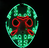 Маска П'ятниця 13 Джейсона Вурхіза неонова, фото 2