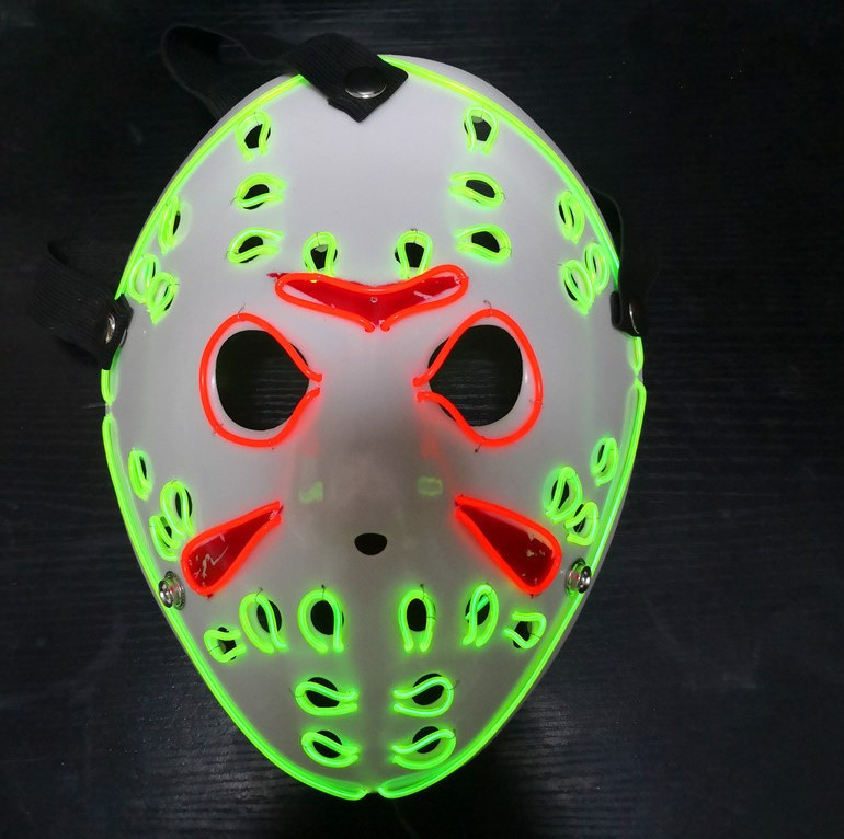 Маска П'ятниця 13 Джейсона Вурхіза неонова, фото 1