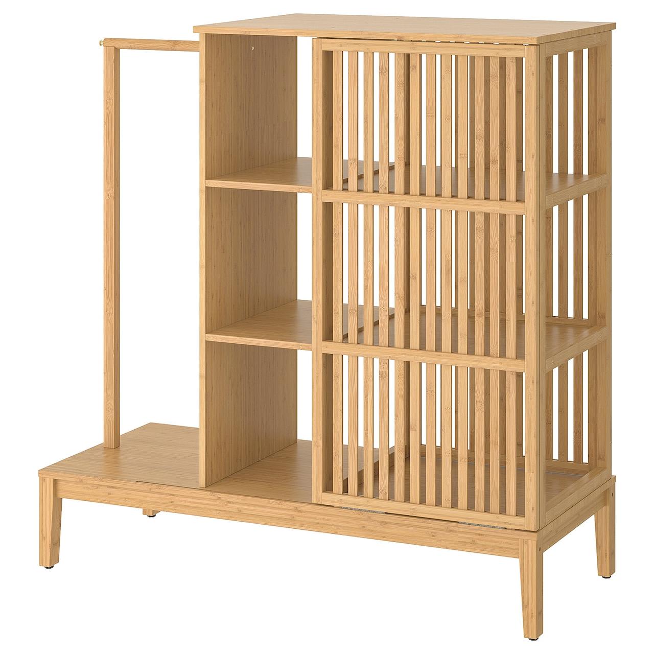 NORDKISA Шафа відкрита з розсувними дверима, бамбук, 120х123 див IKEA 304.394.76